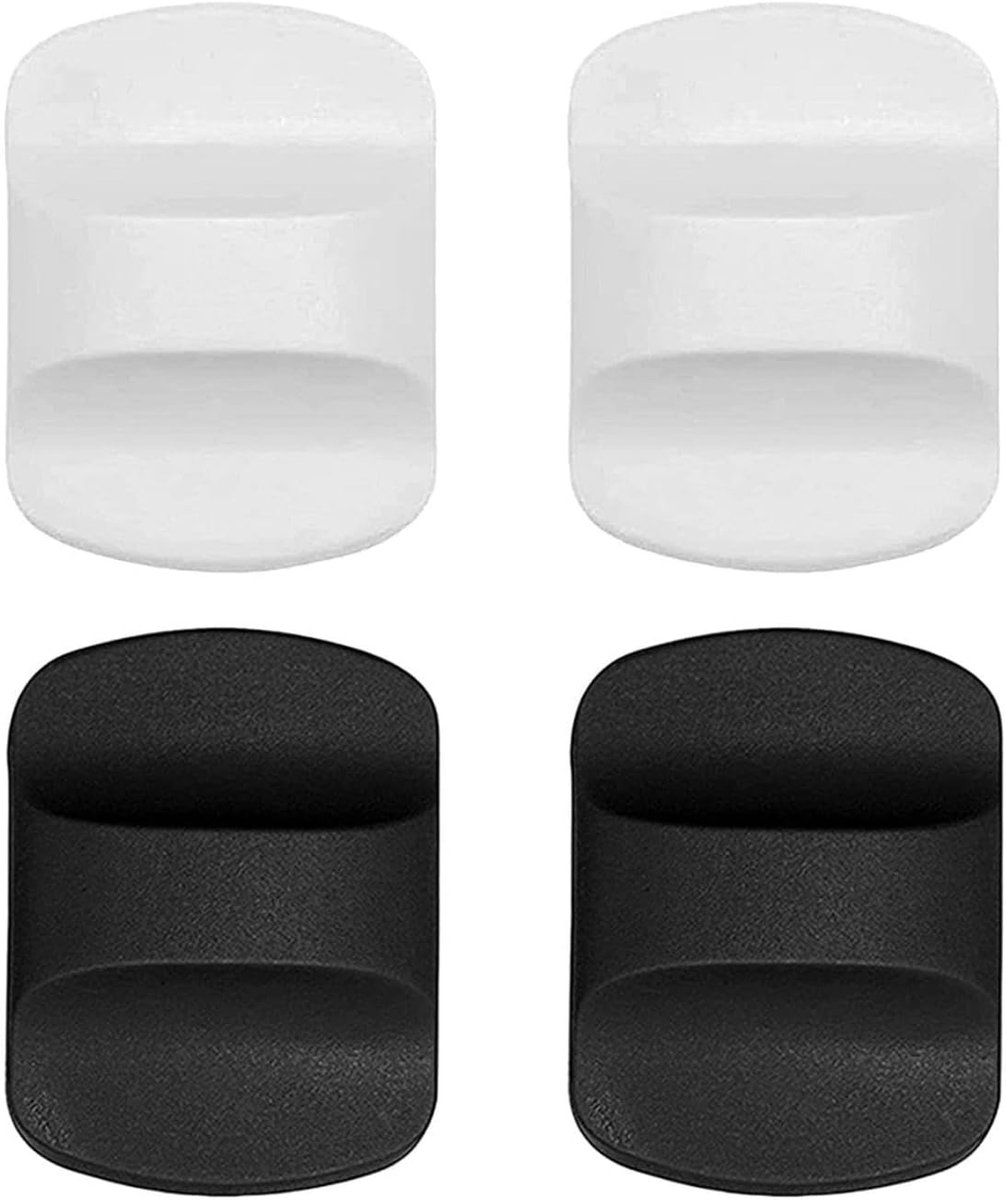 SnelShoppen - Vervangende Slider voor 4-Piece Magnetische Waterflesdeksel - Magnetische Spare Lid voor Glazen Bekers (190ml) - Wit & Zwart - Lichtgewi