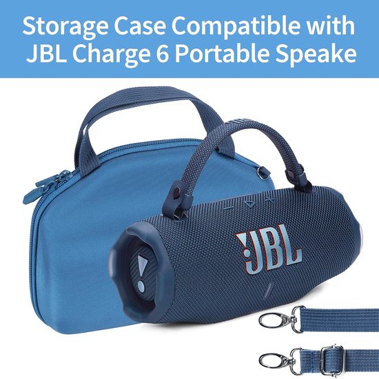 Hard Protective Case Compatible with JBL Charge 6 Portable Speaker (Black) - ShopVlot — afbeelding 2
