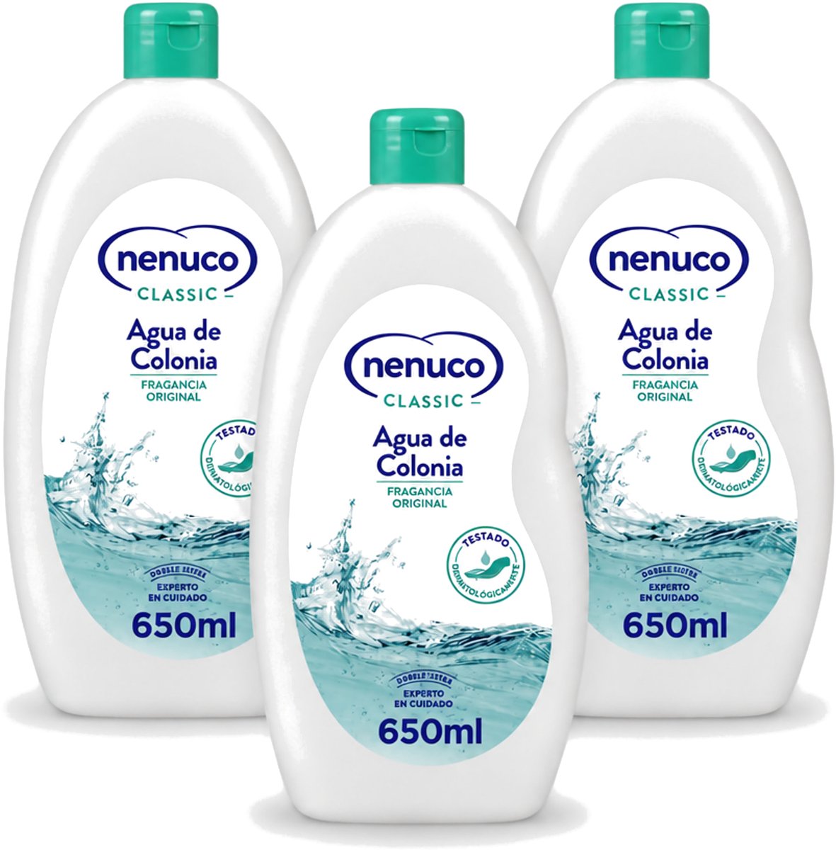 3 x Nenuco – Eau de Cologne – Klassiek – 650 ml - Voordeelverpakking - 3 stuks