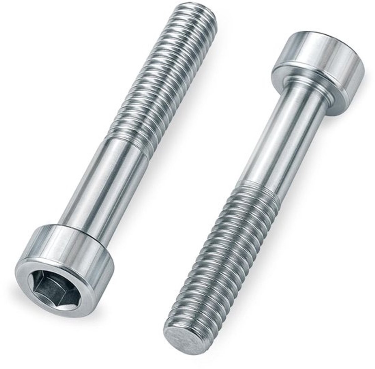 Cilinderkopschroeven met inbus - Metrische schroeven - Voor bouw en montage - Deeldraad van staal - M6 x 50 mm - Verzinkt zilver
