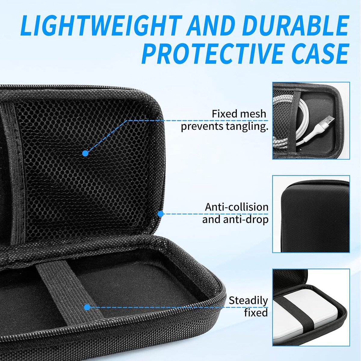 Tas voor Canon Zoemini 2 fotopapier printer - case voor mini-fotoprinter voor smartphone, harde schaal etui voor Canon Zoemini S2 / zink accessoires, harde schijf tas voor Liene fotoprinter, hardcase — cadeau in Cadeau-ideeën - foto 4
