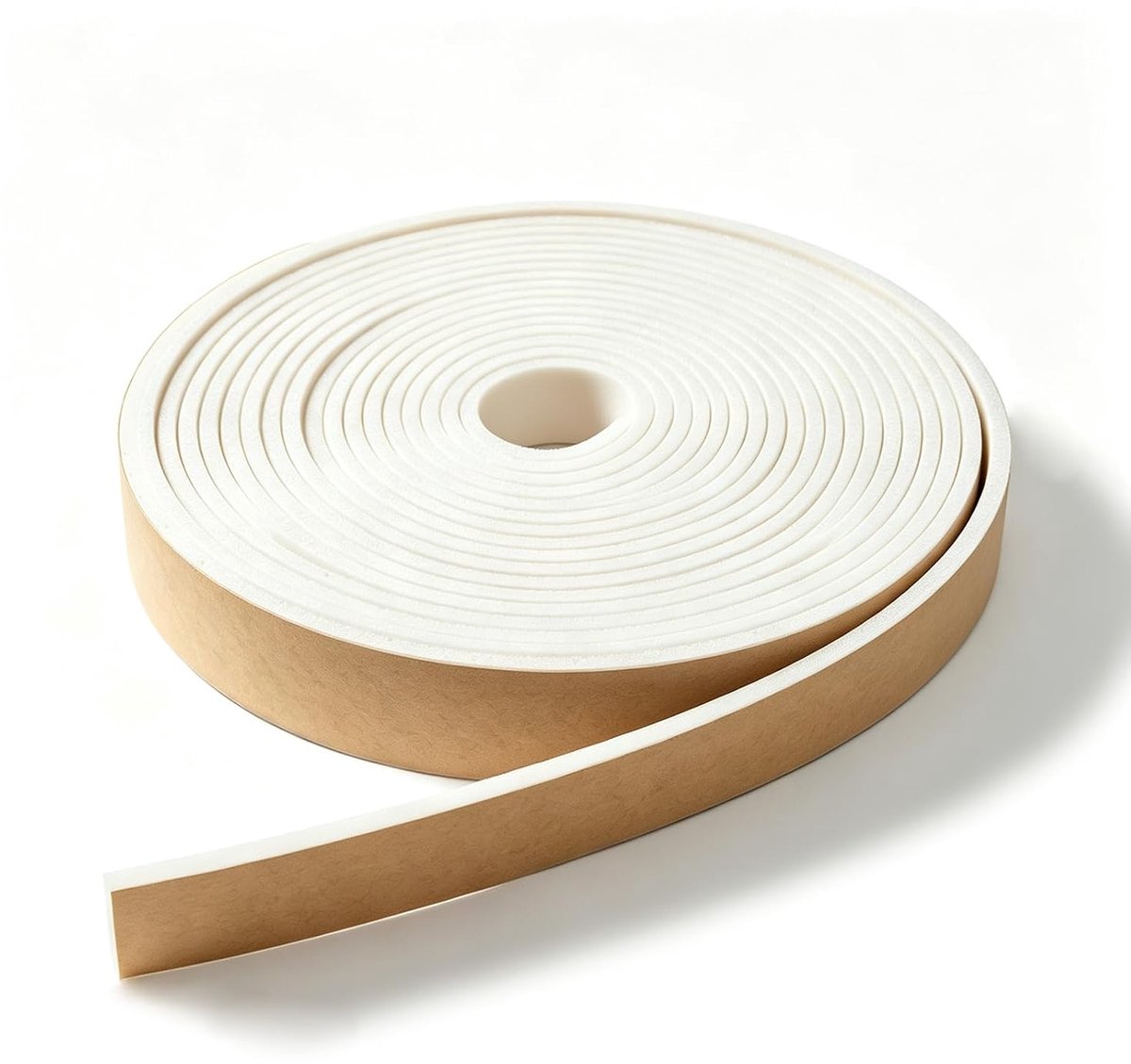 Zelfklevend voor compensatiemassa, randisolatie, voegband, randisolatiestrips, scheidingswandband, vloerverwarming (3 cm x 48 m, wit)