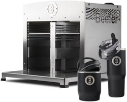 BEEFER Twin Pro DE/AT 20 NGH aardgas met scheidingswand 800°C bovengrill met thermobeker & thermocontainer in set - 1130012-Set1