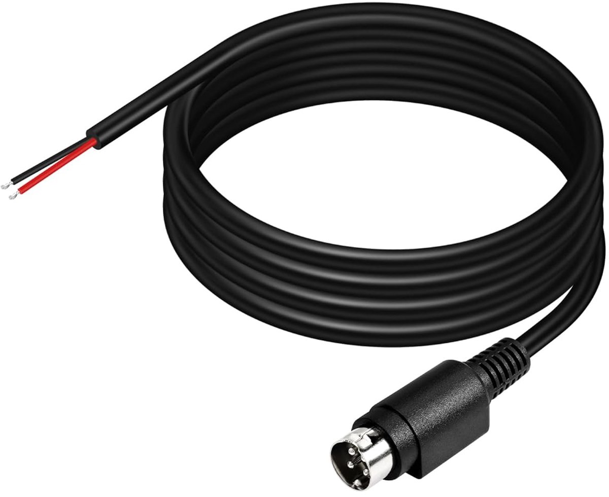 Replacement Cable 18AWG 4 Pin DIN Plug DIY Pigtail Cable for CCTV Camera System Chargers Adapter (4.9 feet) - ShopVlot