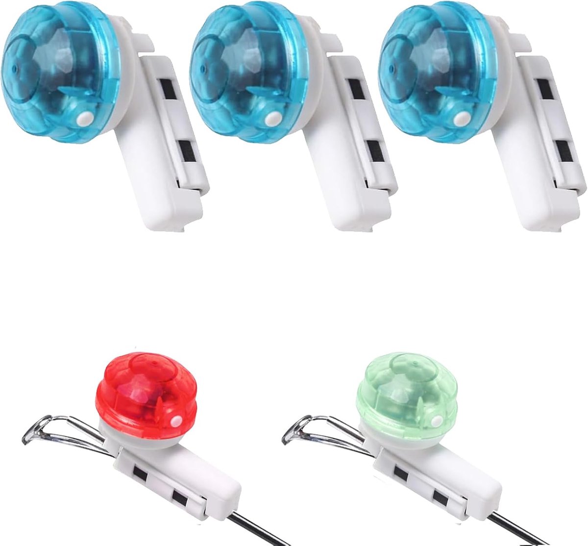 Begonia 3 Pcs Bite Alarm Fishing LED Alarm Light Fishing with Beep Alarm, Fishing Alarm Bell - ShopVlot