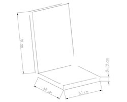 Chicreat Set van 2 high-back chairs, 120x50x8 cm Rood - ShopVlot