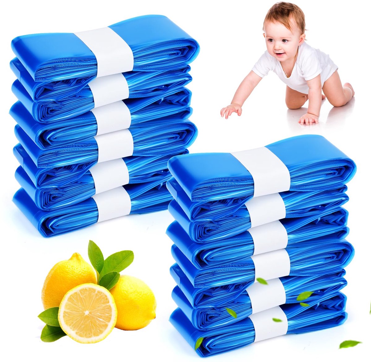 Gaethra 12 stuks luieremmer, navulcassettes, 4,5 m luieremmer, navulzak, navulfolie, luieremmer, compatibel met Tommee - ShopVlot