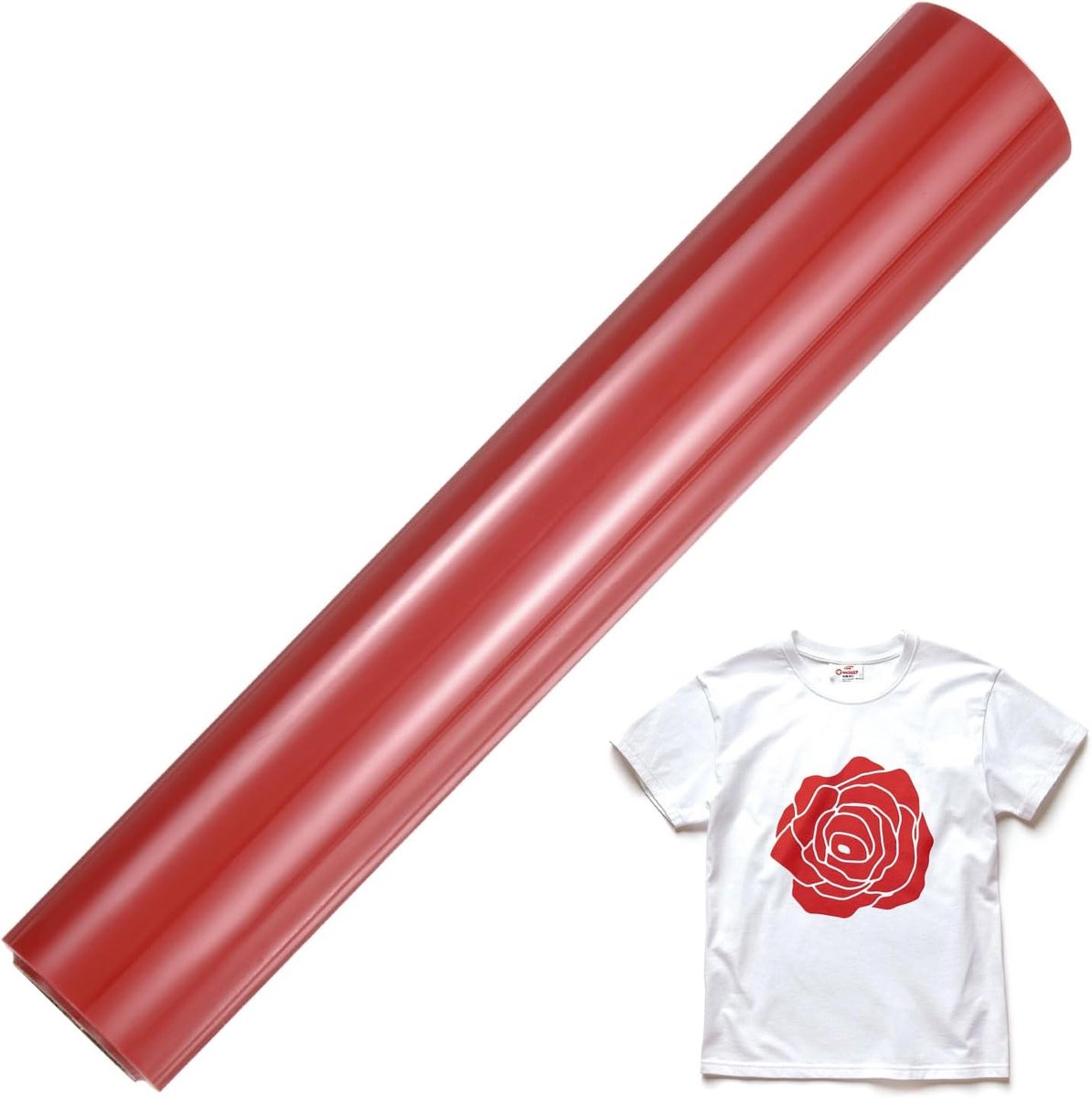 1 vel 3D Puff Vinyl Hot Transfer 25 x 15 cm Puff Vinyl Hot Transfer Rode Bladeren HTV Foam Strijkijzer voor T-shirt/Stof DIY