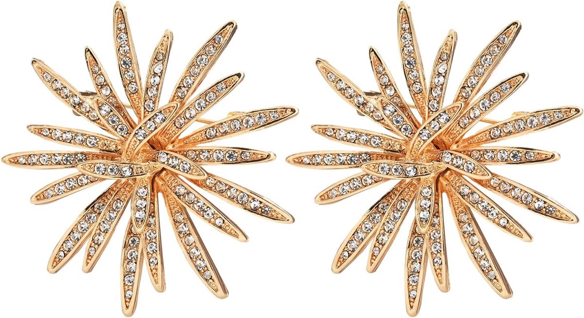 Zonnebloembroche met strass-steentjes en glitter, prachtige speld voor dames en meisjes