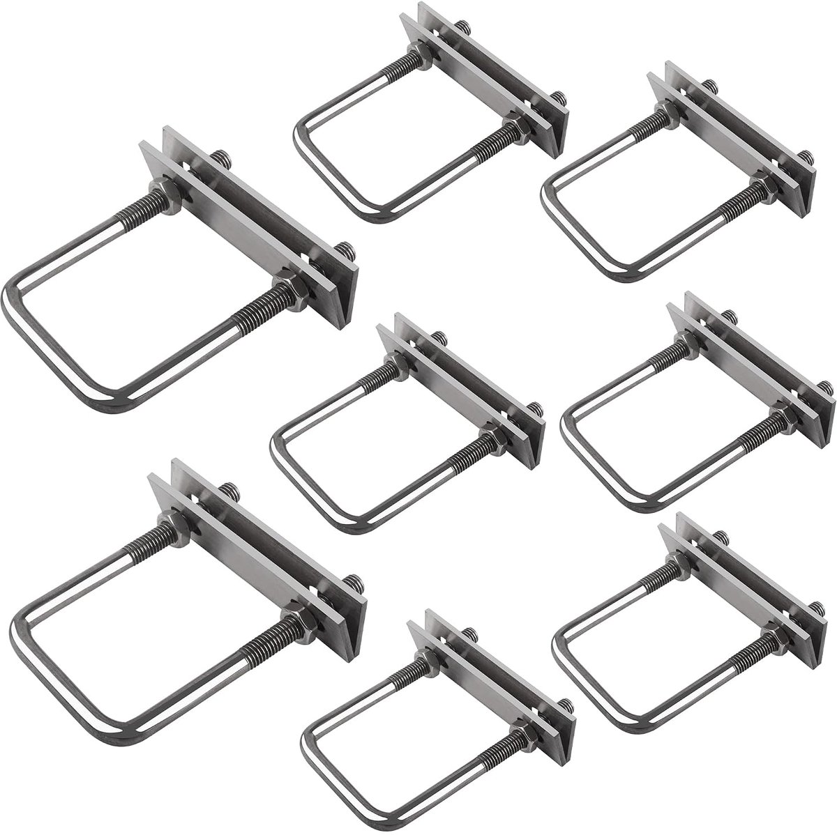 U-beugel met schroefdraad dakkofferbevestiging U-beugel U-schroeven bouten 8 stuks M8 U-bouten met moeren en sluitringen voor tuin camper doe-het-zelf zonne-installatie en bevestiging