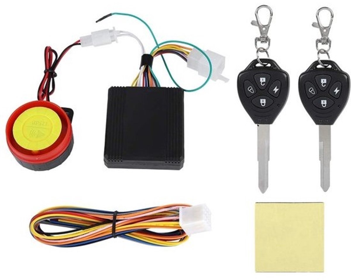 Dailygoody - Anti-diefstalalarmsysteem - 125 dB - Universeel en waterdicht - Voor motorfiets en scooter - Inclusief dubbele afstandsbediening