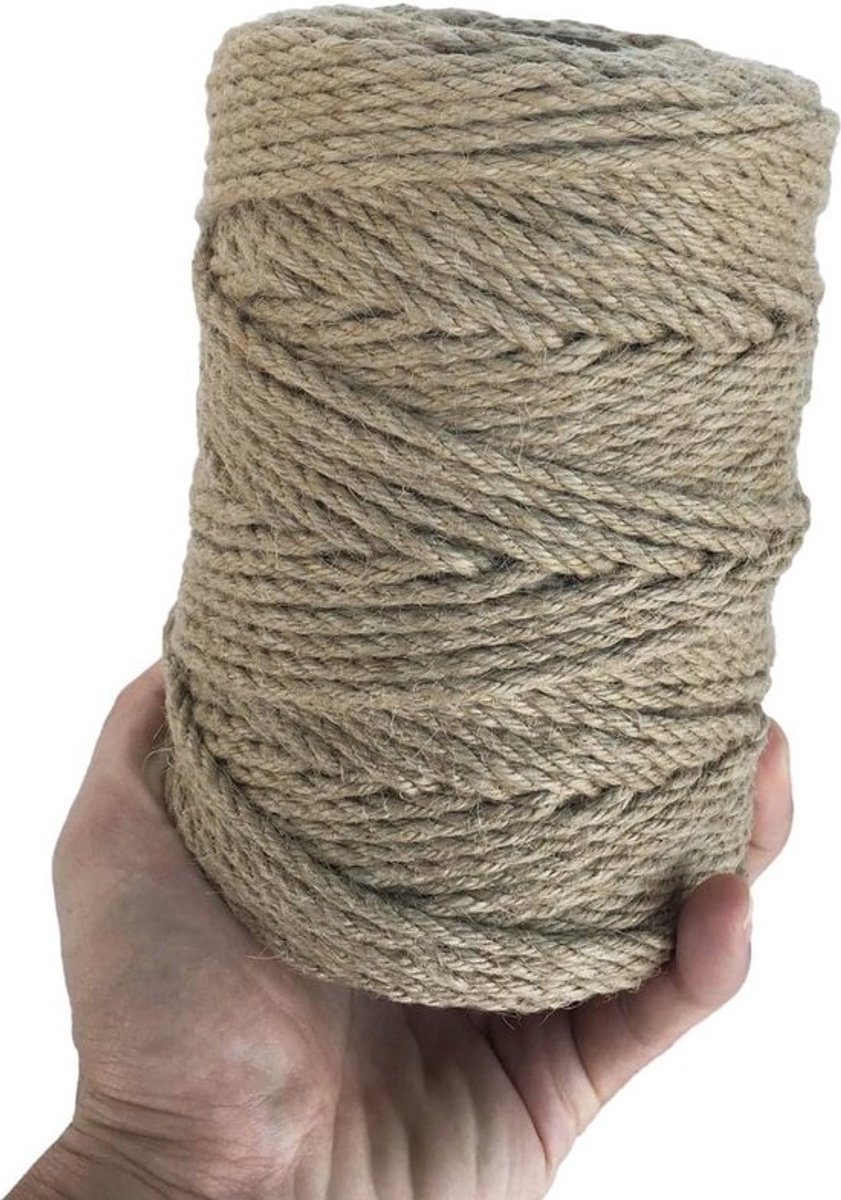 Natuurlijk jute touw 4 mm - Ambachtelijk touw voor tuinieren en hobby's - 100 Meter
