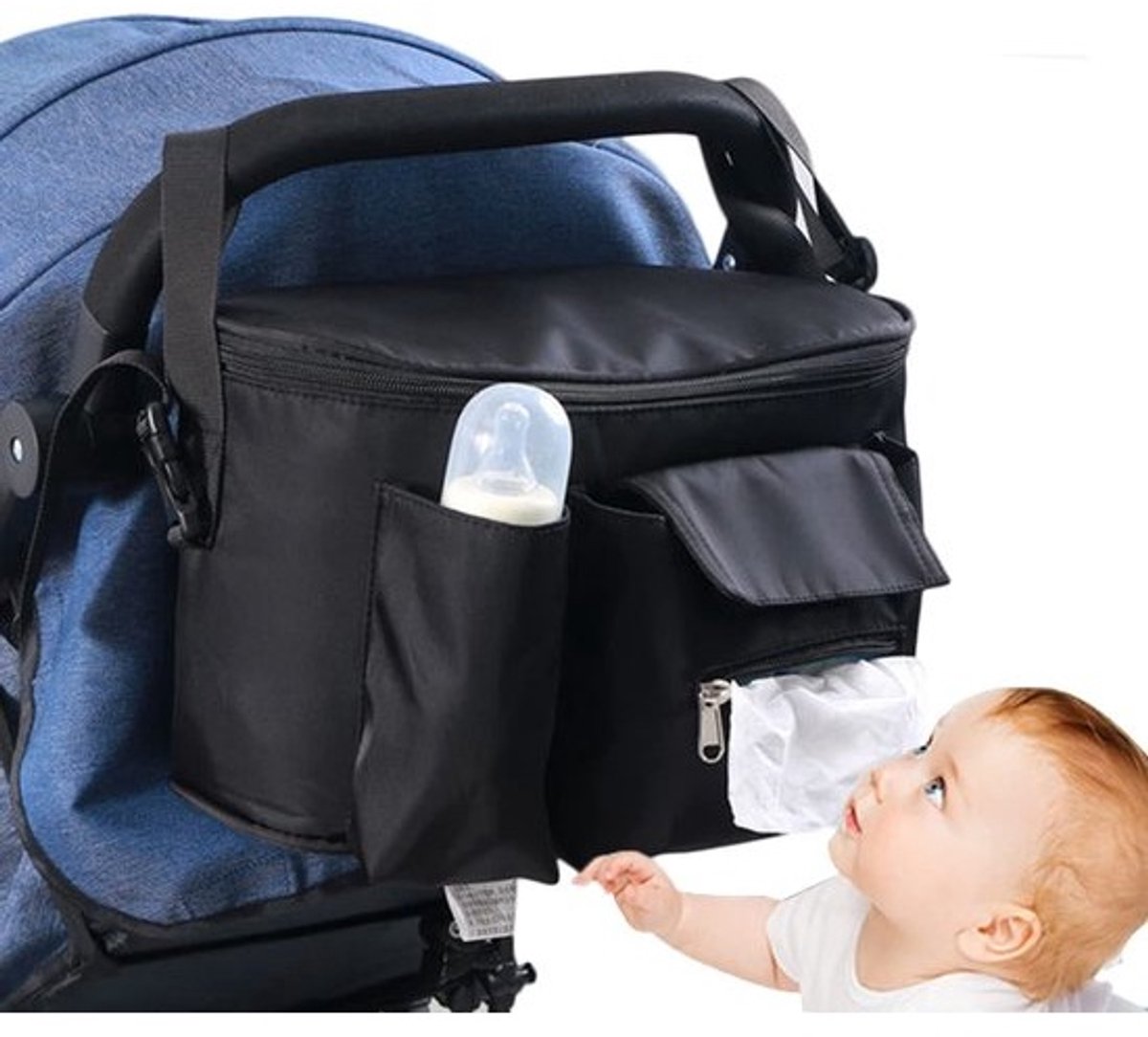 Dailygoods - Buggy Organizer - Waterdichte kinderwagentas van nylon