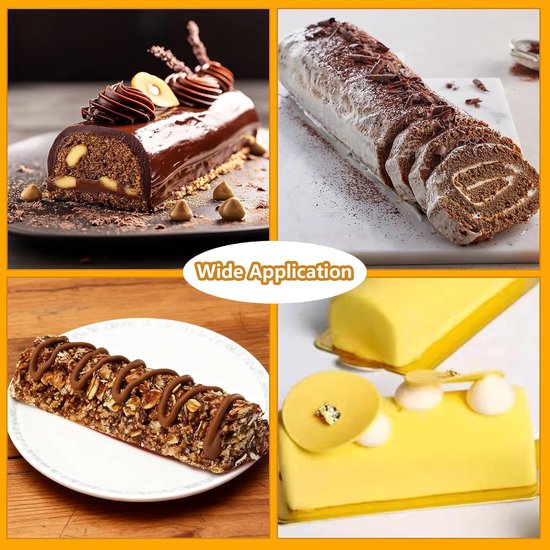 Rechthoekig, groot, 30 x 13,5 x 8 cm, lange cilinderstrips, siliconen vorm voor monoporties, chocolade, energiereep, ijsblokjes, muffins, brownies, cake, zeep (bruin, 1 put) — afbeelding 3