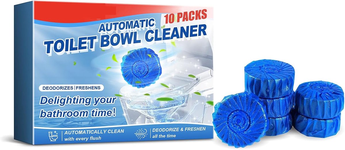 Tabs, Toiletblokken, Sterke Toiletreiniger Tegen Kalk en Urinesteen, Toiletreiniger, Reinigingsmiddel, Reinigingsblok WC,10 Stuks