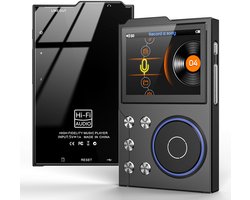 HiFi MP3-Speler - Bluetooth 5.3 - Lossless DSD Audio - 16GB Geheugen - Uitbreidbaar tot 256GB - 2,4 Inch HD-Scherm - Draagbare Muziekspeler - FLAC, WAV, MP3 & DSD - 10 Uur Afspeeltijd