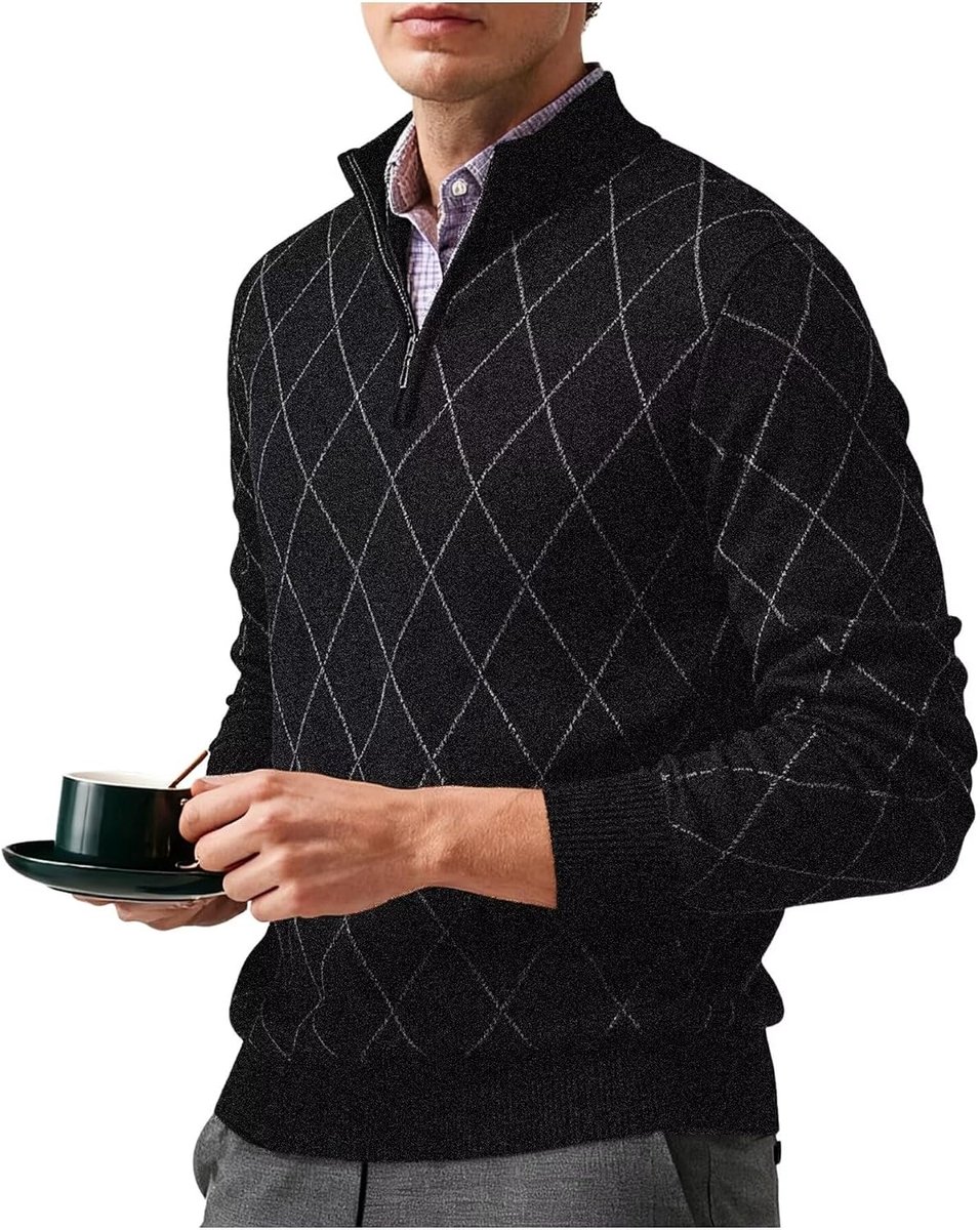 Heren Gebreide Trui Herfst Winter 1/4 Rits Opstaande Kraag - Warm Casual Sweatshirt voor Binnenwerk Vrije Tijd Uitgaan Sport Jas Jas Jasje Trui Heren