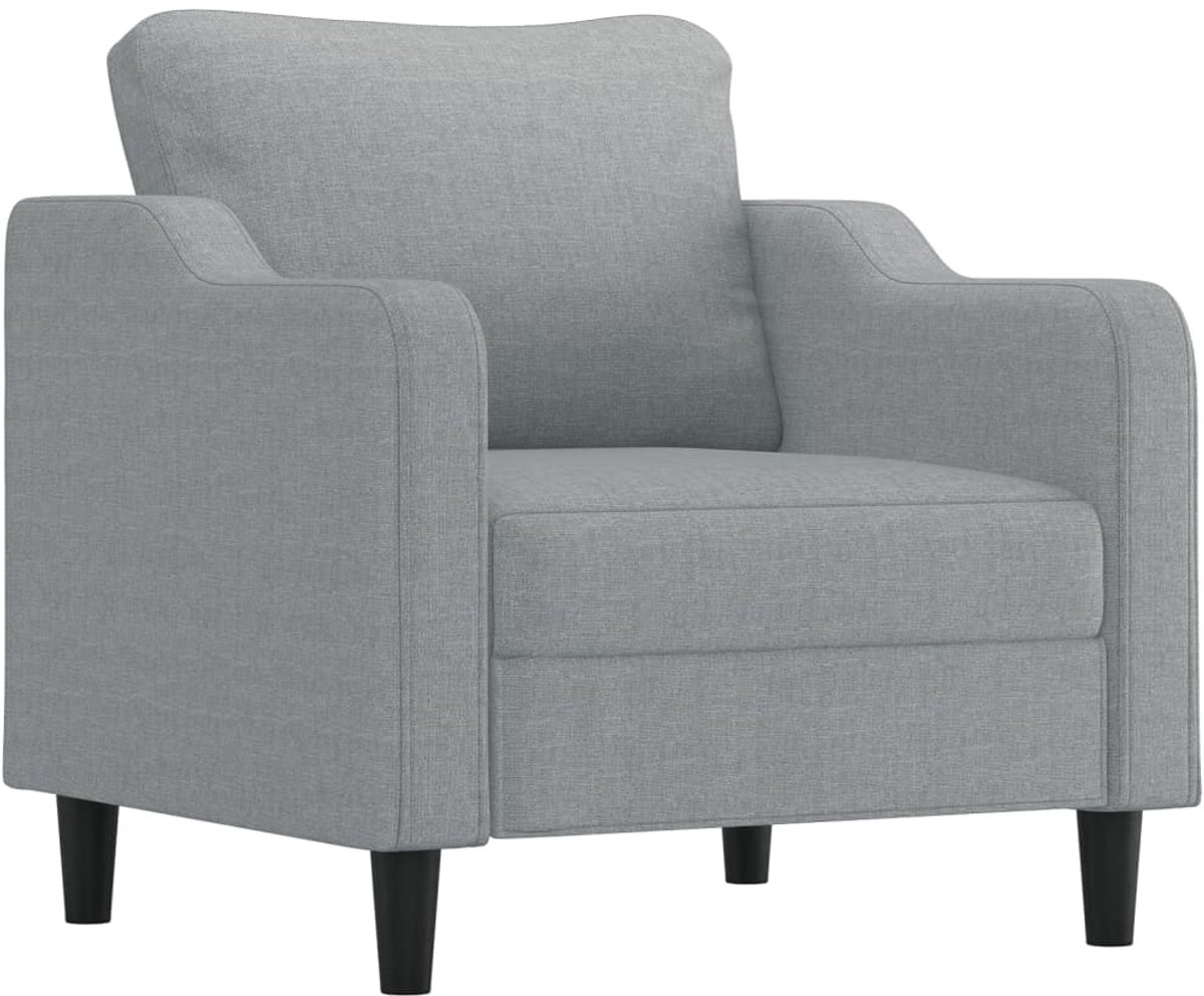 vidaXL Fauteuil - 60 - cm - stof - lichtgrijs