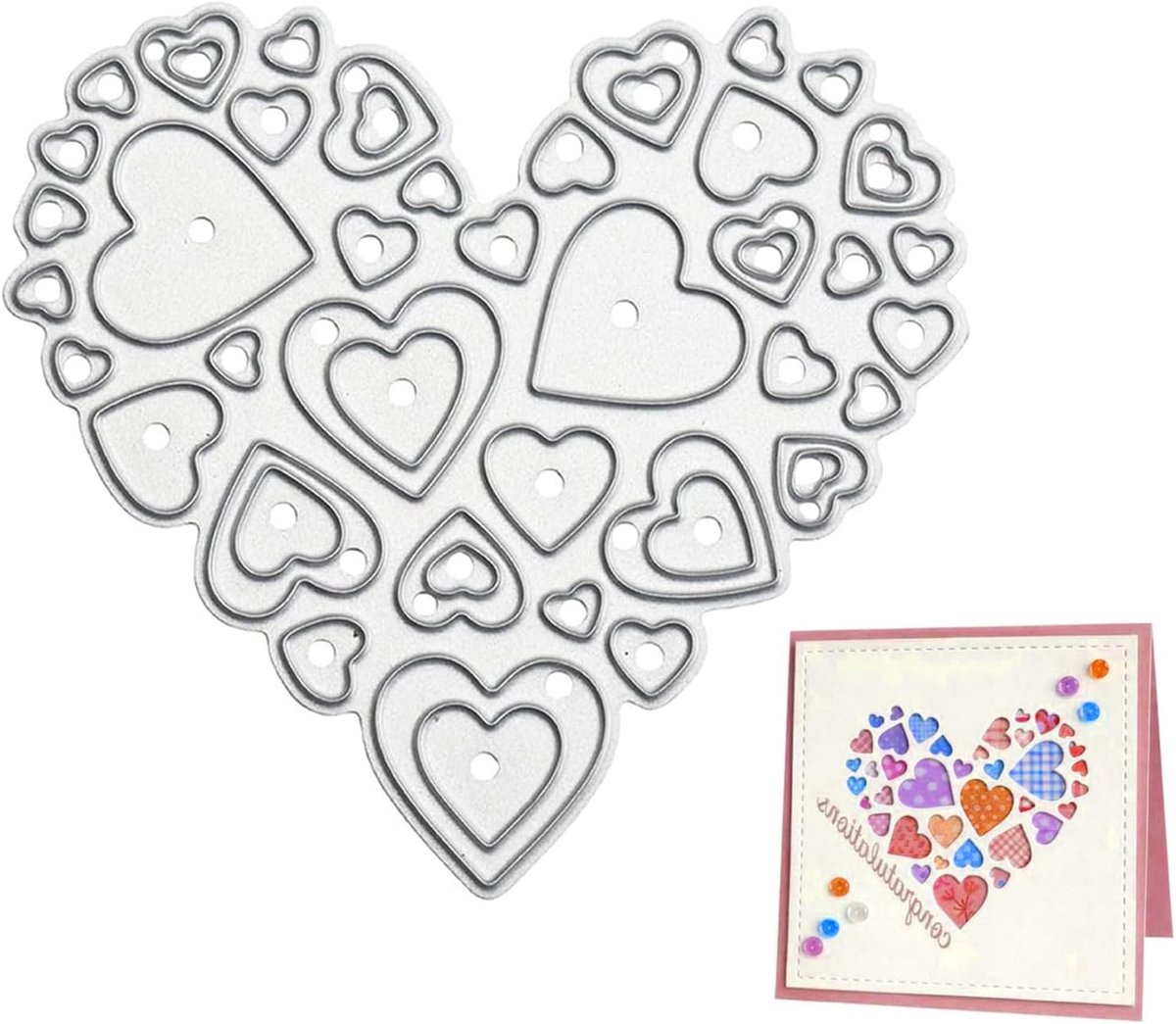 Stanssjablonen Nieuwe Collectie 2026, Metaalstansvormen met Verschoven Harten voor Kaartenmaken en Scrapbooking
