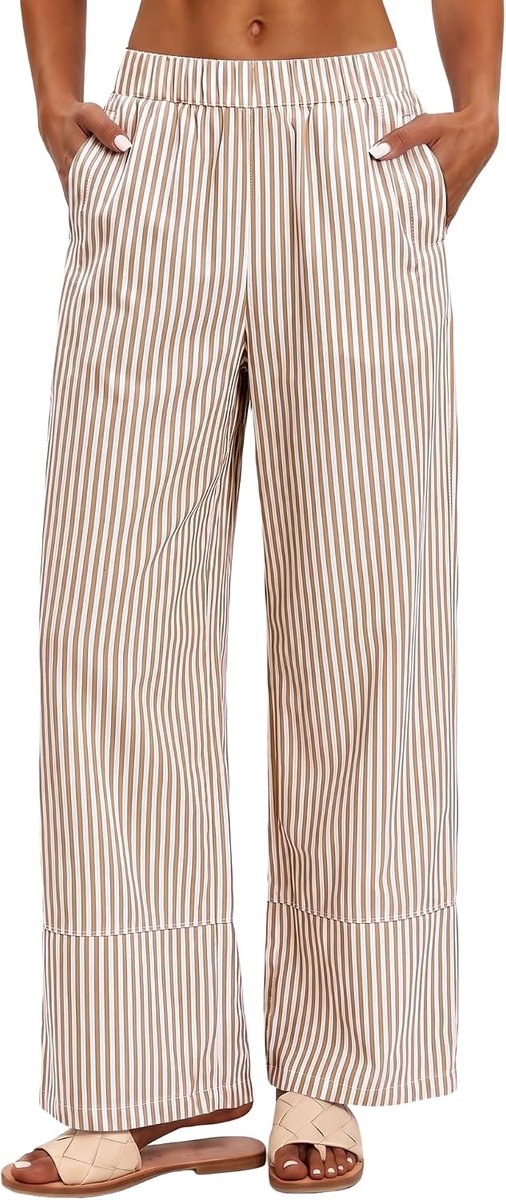 Linnen broek Womens katoen wijde pijpen broek zomer casual broek