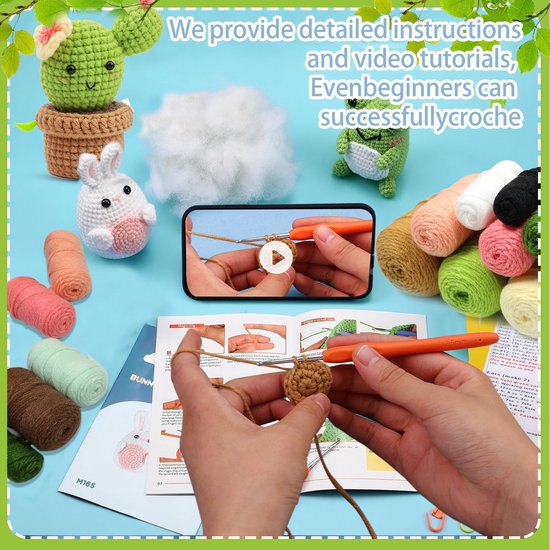 Haakset voor Beginners - Wol voor Haken en Breien, DIY Creaties met Haaknaalden en Handleiding voor Startende Hakers — afbeelding 3