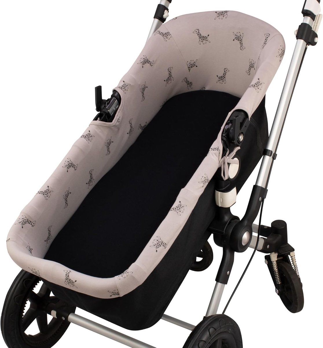 SnelShoppen - Travel Cot Cover Giraffe - Handgemaakt, Hoogwaardige Kwaliteit, Baby Carrycot Cover, Beschermend, Leuk Design, Voor Jongen en Meisje, Pe