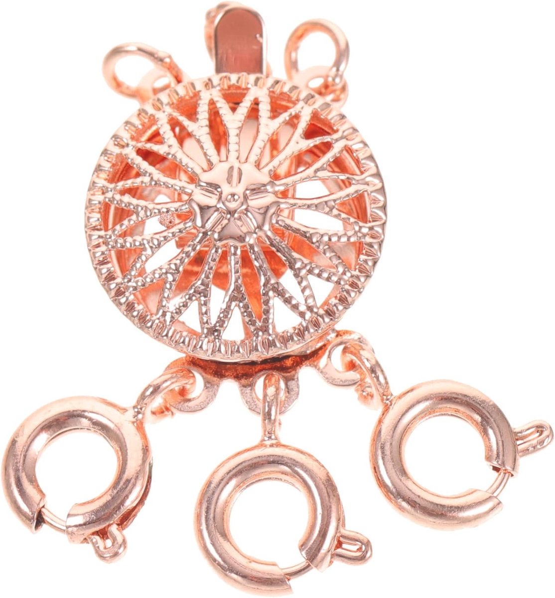 Angoily Layering halsketting sluiting roségoud ring sieradenconnector dames kettingconnector voor meerrijige - ShopVlot