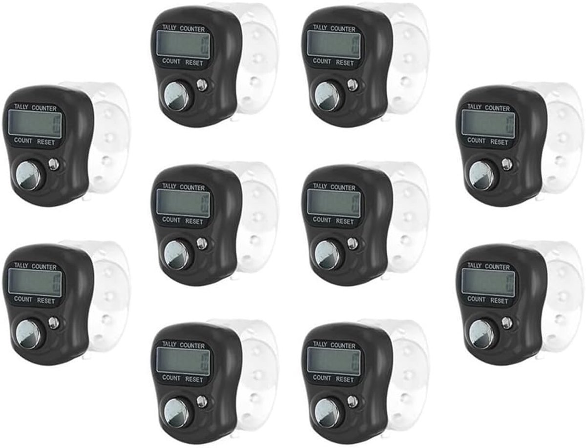 10 Pcs Finger Counter Electronic Finger Counter Clicker Row Counter 5 Digital Mini Hand Counter Lap Track Hand Counter - ShopVlot