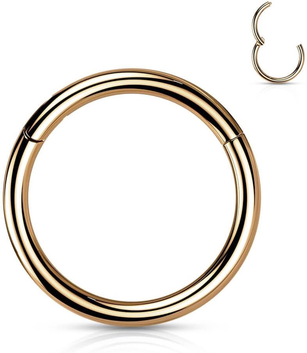 Clicker ring piercing segmentring zilver helix, tragus, oor, neusring, septum 6, 8, 10 mm