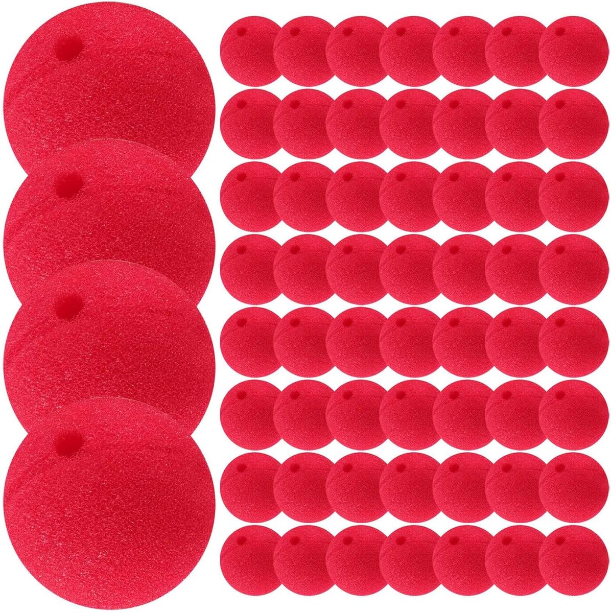 60 stuks clownneuzen, schuimrubber, cosplay, neuzen voor Halloween, Kerstmis, carnaval, kostuum, party, verkleedpartij