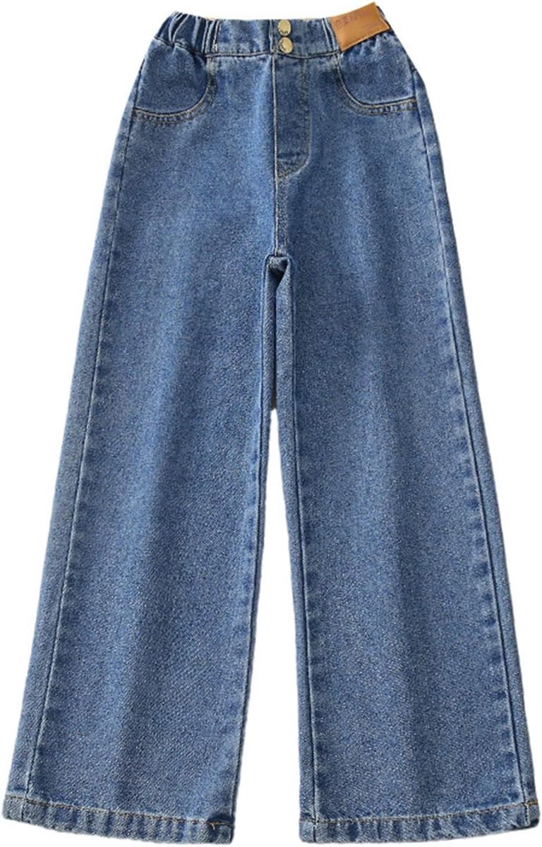Katoen, kinderen, elastische taille, jeans, gaten, denim, mode, straat, school, dagelijks gebruik, modern, robuust, comfortabel, chic, A22