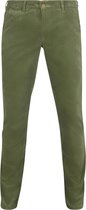 Suitable Chino broek Plato Corduroy Groen - Maat 54 - Heren - Ribstructuur - Volwassen mannen - Mannen broeken