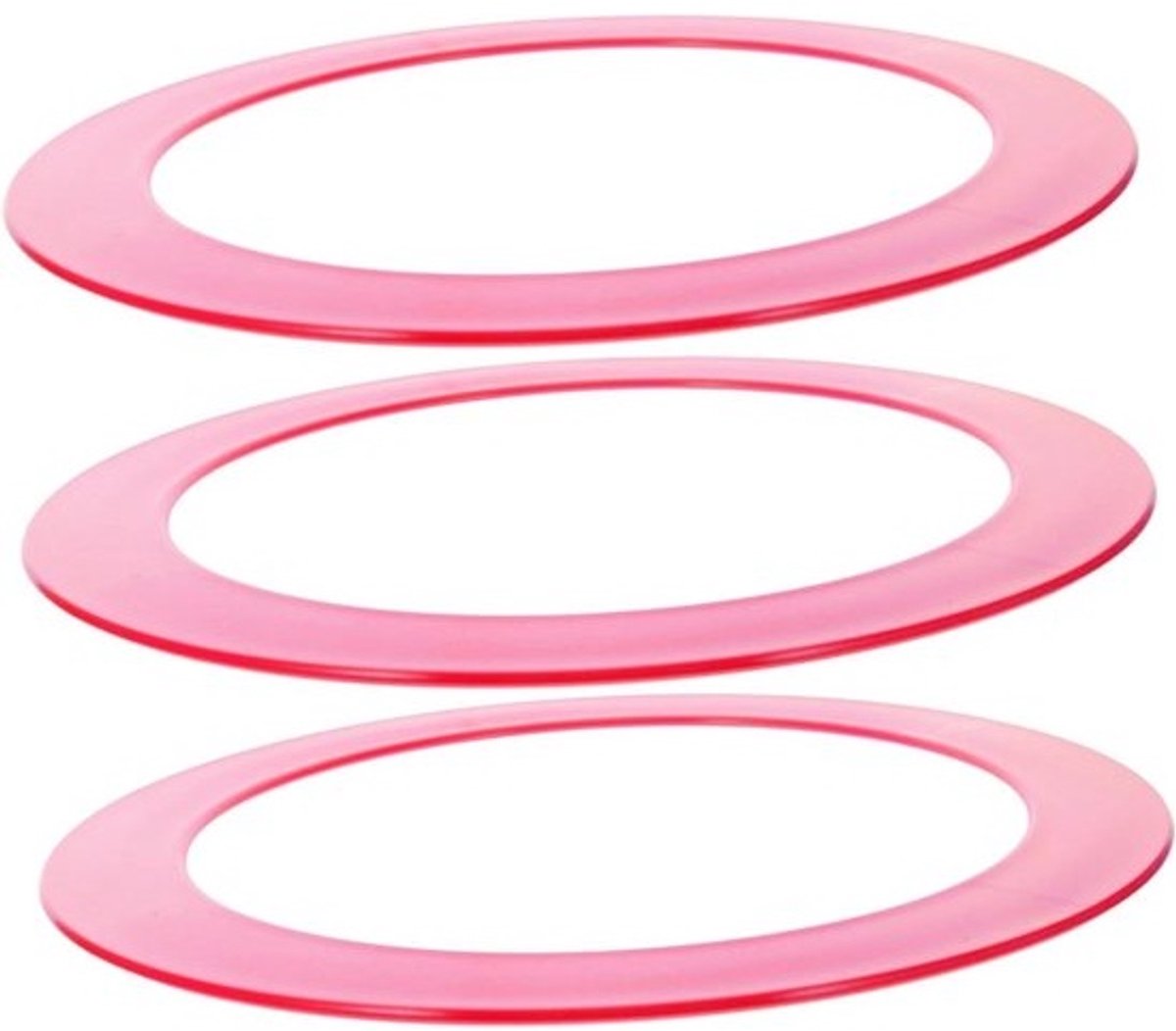 Set jongleerringen - Circusringen - Voor buitenspelen - Weerbestendig - Diameter 24 cm - Rood