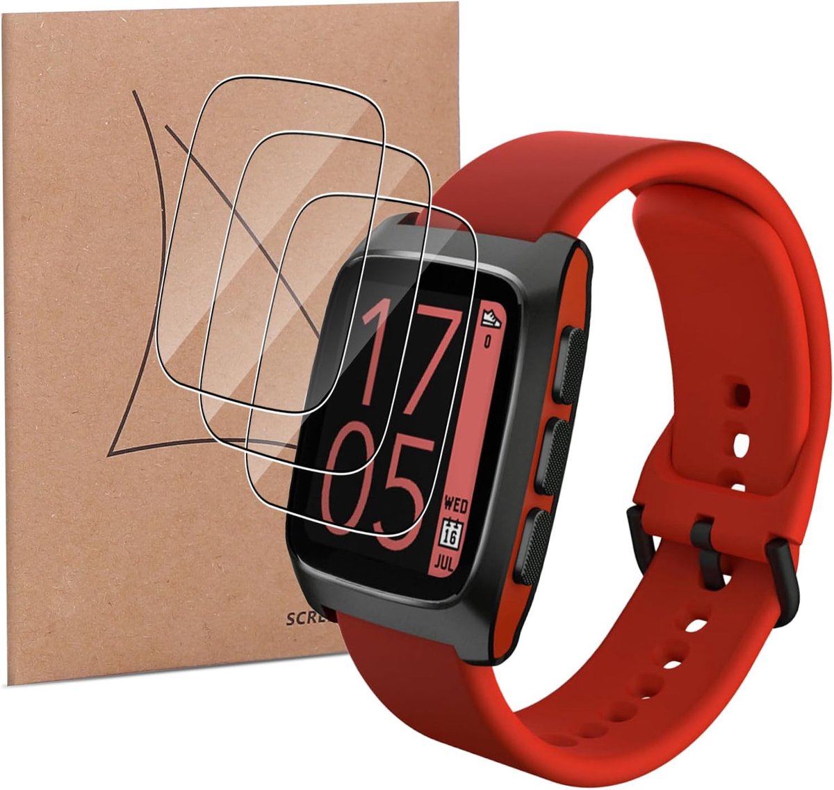 MEMELOKA Displaybeschermfolie voor Pebble Time 2 2026, 3 stuks, HD, krasbestendig, flexibel, aanraakgevoelig en zonder - ShopVlot