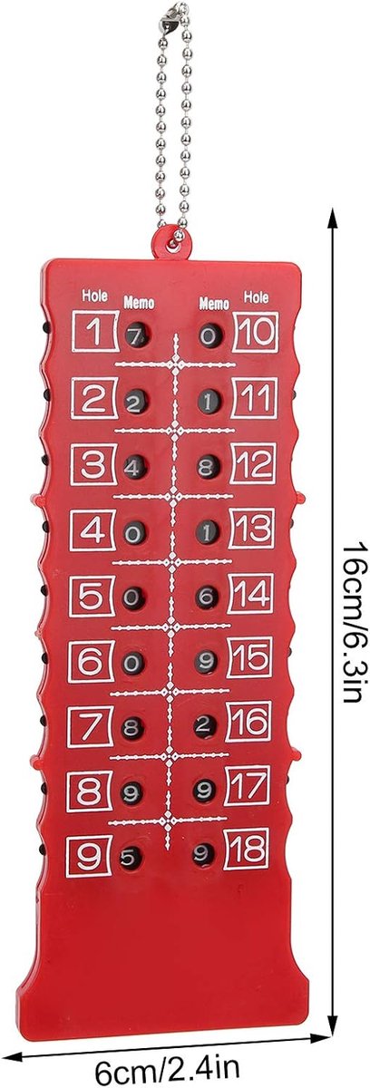 Dailygoods - Golf Score Teller - Golf Score Board - Compact en lichtgewicht - 2 stuks - Score indicator - Perfect voor golfers - Handig voor 18 holes van Dailygoods — afbeelding 3