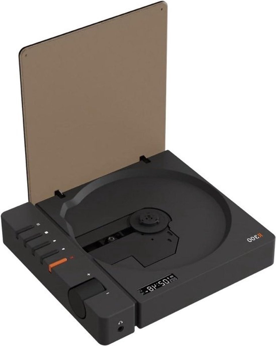 Draagbare CD-speler - Walkman-muziekspeler - Muziek luisteren - Bluetooth 5.3-connectiviteit - 162 mm - Zwart