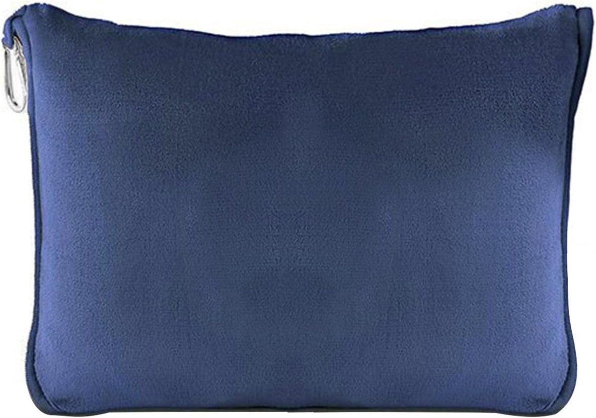 Reisdeken en Kussen Set 2-in-1, Ultra Zachte 60x50 Inch Deken voor Vliegtuig, Ideaal voor Camping, Auto en Cadeau met Slaapmasker en Oordopjes