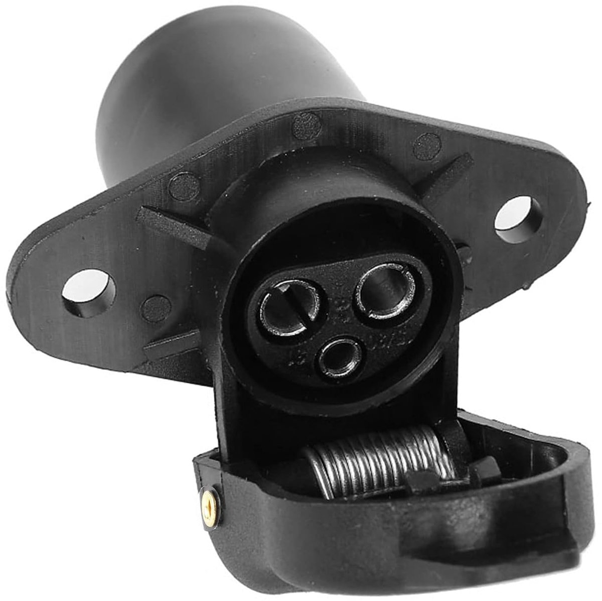 1 piece 3-pole socket 12 V tractor trailer 3 pin plug 12 V 12 V 24 V flat plug DIN 9680 adapter socket 3 pin for - ShopVlot