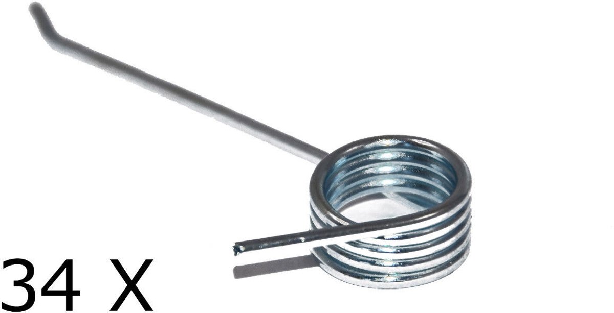 34 X verticuteerveer / tand voor verticuteerrol / verticuteermachine Gardena / Brill Hattrick 40, 40EH, 40BHC, 40BHR V12