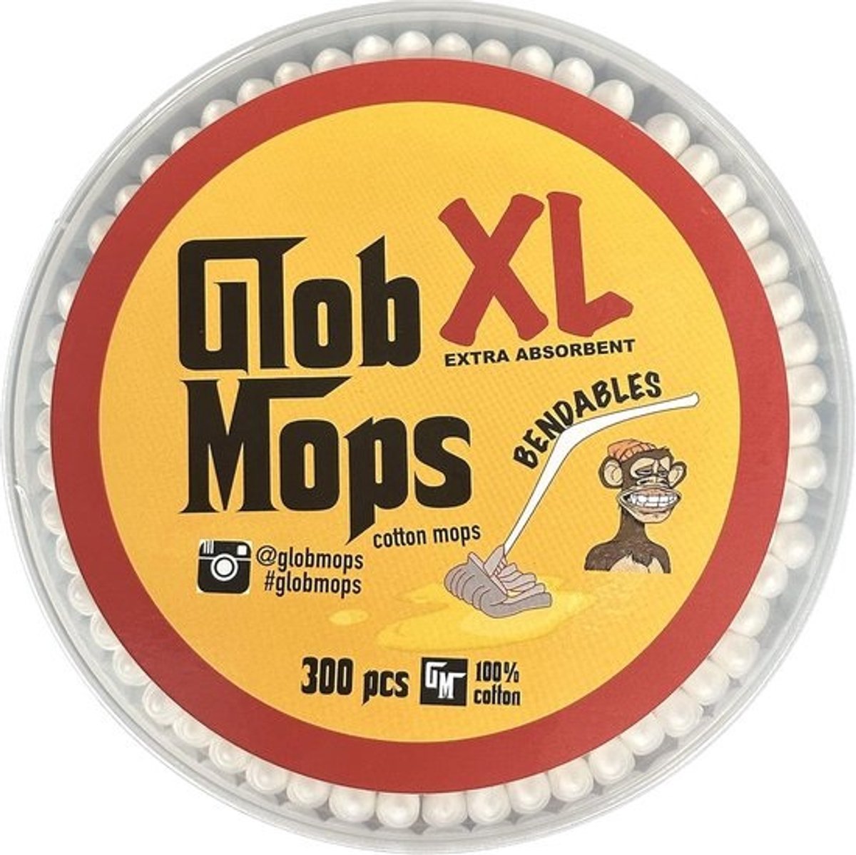 Bendable XXL-katoenen wattenstaafjes - 6-pack | Extra absorberend - milieuvriendelijk | 300 stuks