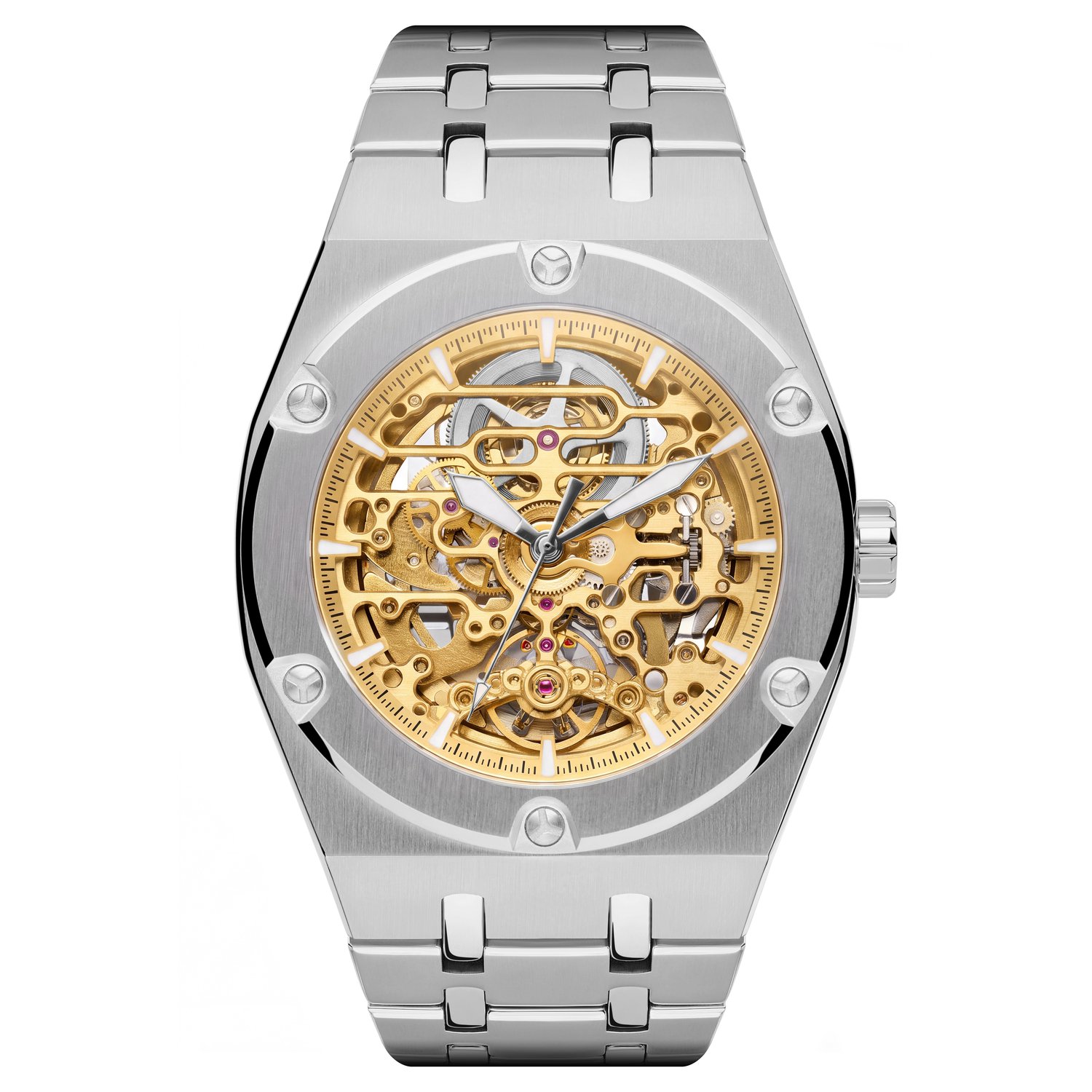 Arvion Mamut Goud- en Zilverkleurig Automatisch Skeletonhorloge