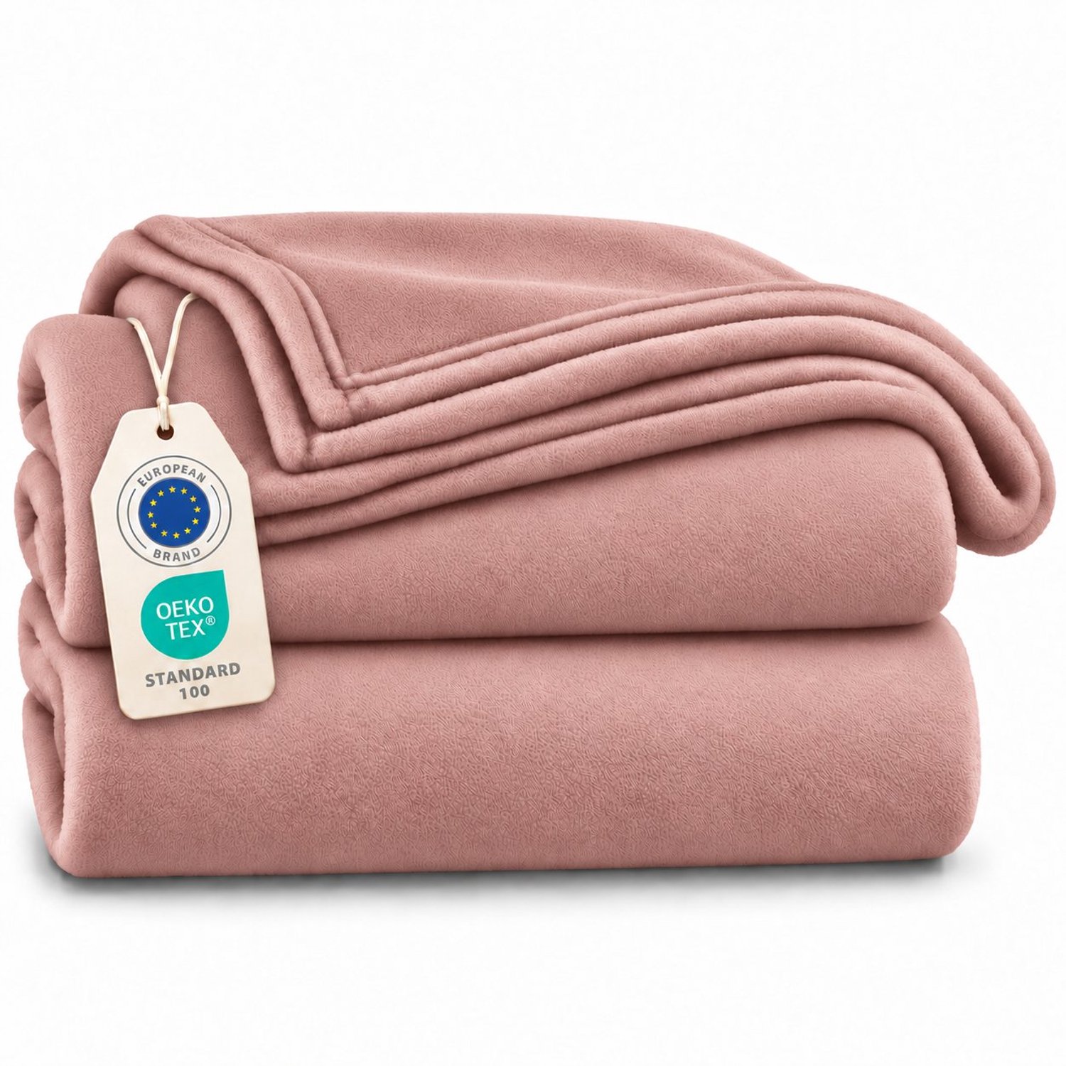 Tbeloo Fleece Deken 270 x 230 cm Oudroze - Zachte Microvezeldeken voor Bank, Bed of Picknick