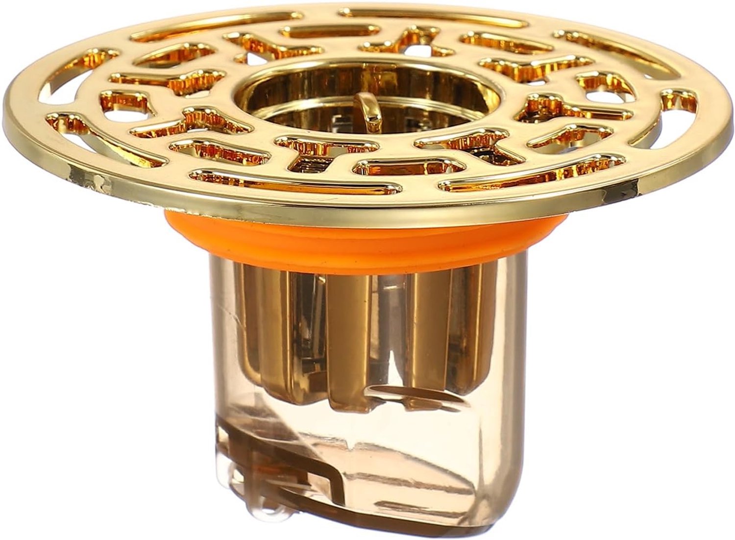 Douchekop geurremmend - 72 mm - goud/oranje - geschikt voor 32-43 mm sifon - Vemera