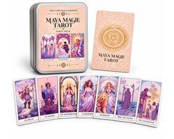 Maya Magie Tarot - 78 Tarotkaarten - Vernieuwde Editie - Metalen bewaarblik - Inclusief Tarotzakje - voor beginners en gevorderden