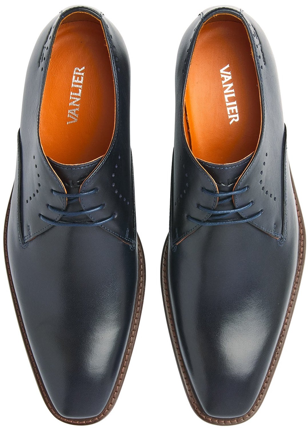 VANLIER - Heren Schoenen - Blauw - Maat 39