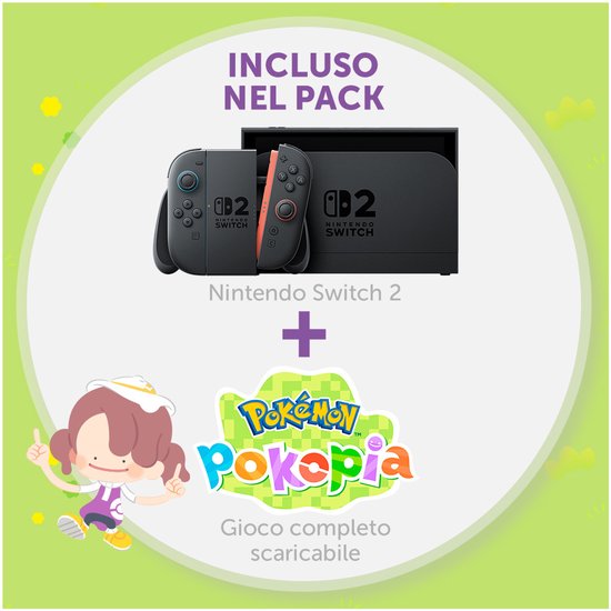 Nintendo Switch 2-console met Pokopia-spel inbegrepen. Inclusief downloadbare volledige game.