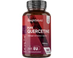 WeightWorld Quercetine - 1000 mg - 100% puur - 180 capsules voor 3 maanden voorraad - Gemaakt in de EU