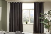 Mesa Living Luxe Verduisteringsgordijn met Plooiband - 300 x 250 cm - Donkergrijs - Isolerend - Inclusief 20 Metalen Haken