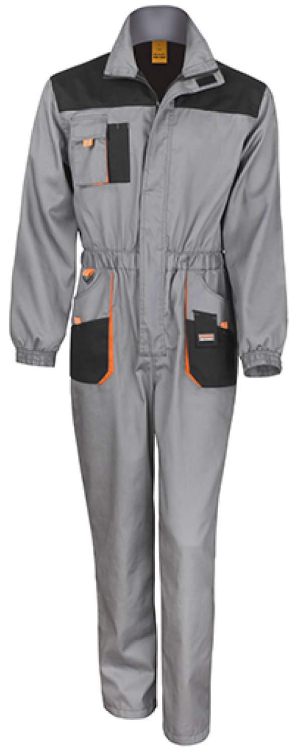 Result Lite Coverall RT321 - Grey/Black/Orange - XS