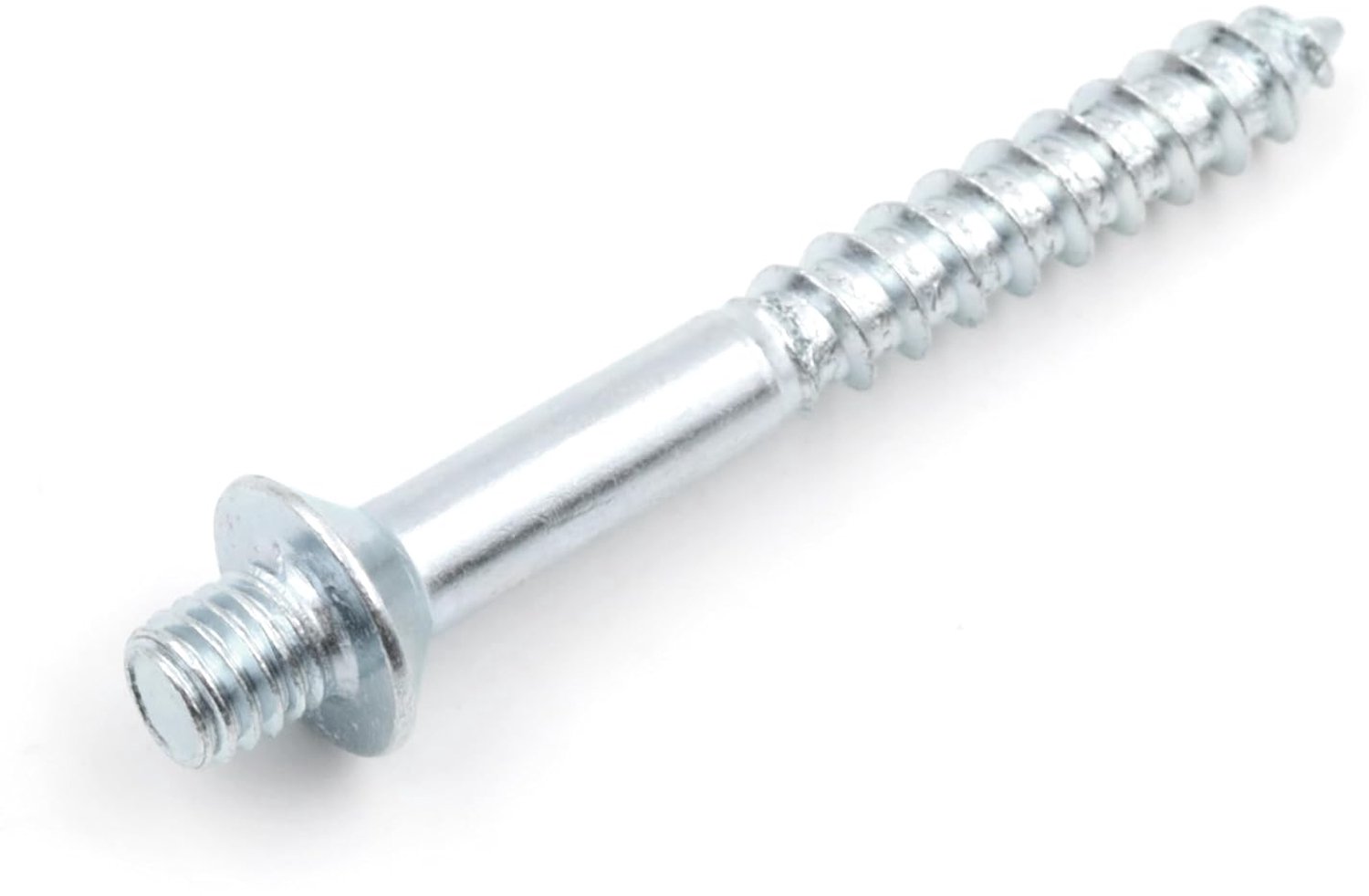 Stokschroeven M6 x 80 mm - verzinkt - dubbele schroefdraad - ideaal voor wandmontage, 10 stuks - ServiceTopper